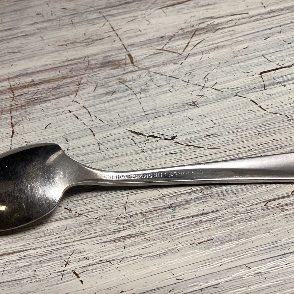 1959 Twin Star Oneida Community Stainless Serrated Grapefruit Spoons Set of 4 - Picture 3 of 4